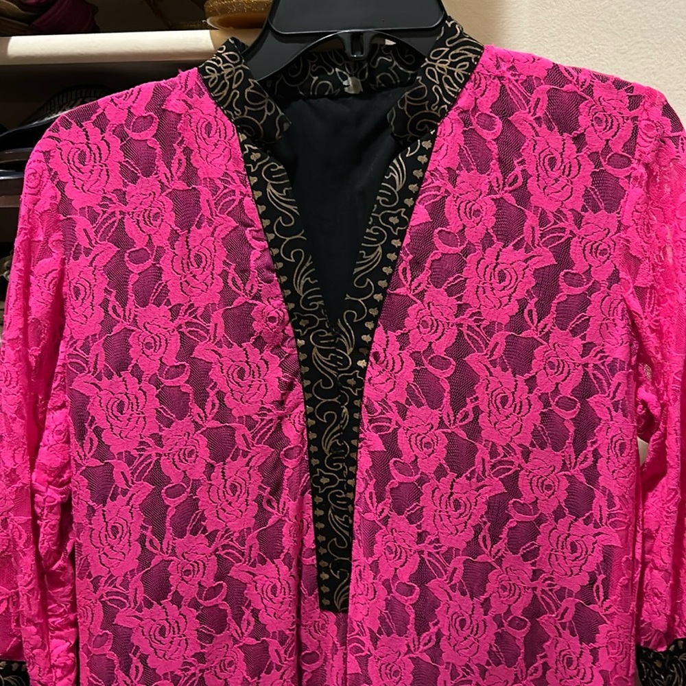 Pakistani Net flared long shirt